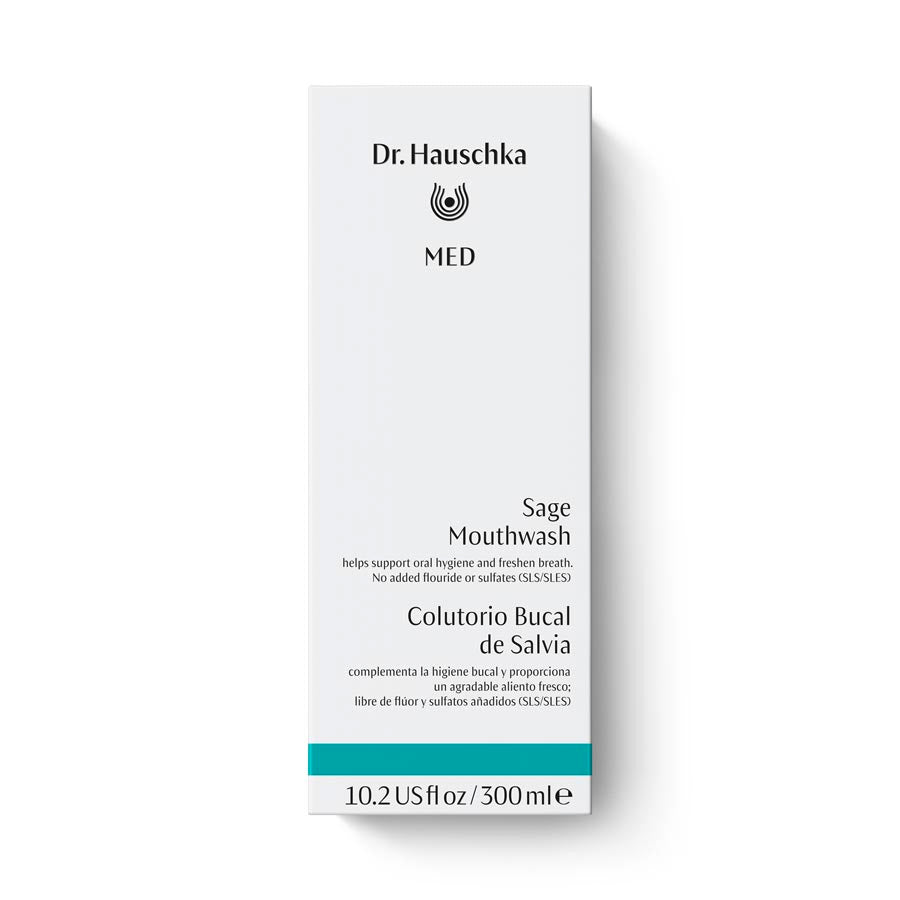 Dr. Hauschka Colutorio Bucal de Salvia – enjuague bucal antiinflamatorio, que optimiza eficazmente el lavado de dientes